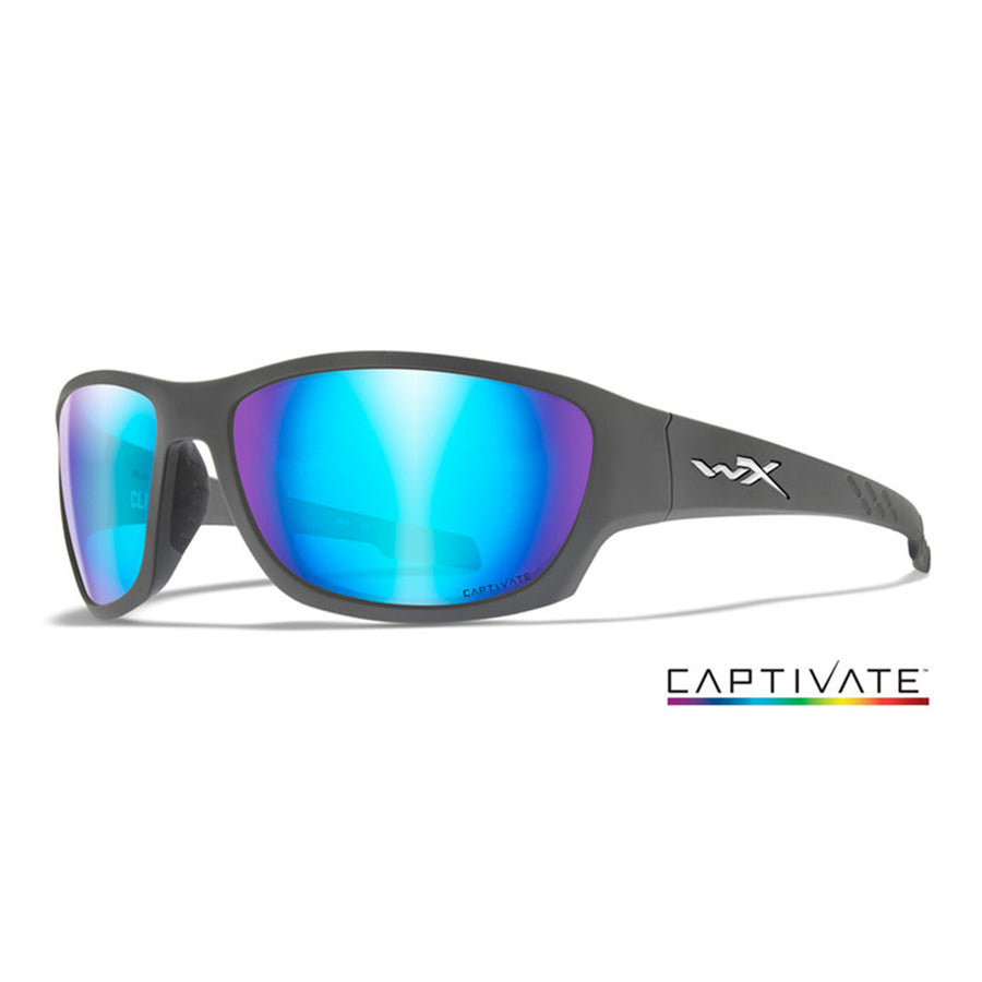 Wiley X Climb Captivate Polarised Blue Mirror Lens w/ Matte Grey Frame-Tactical Gear UK
