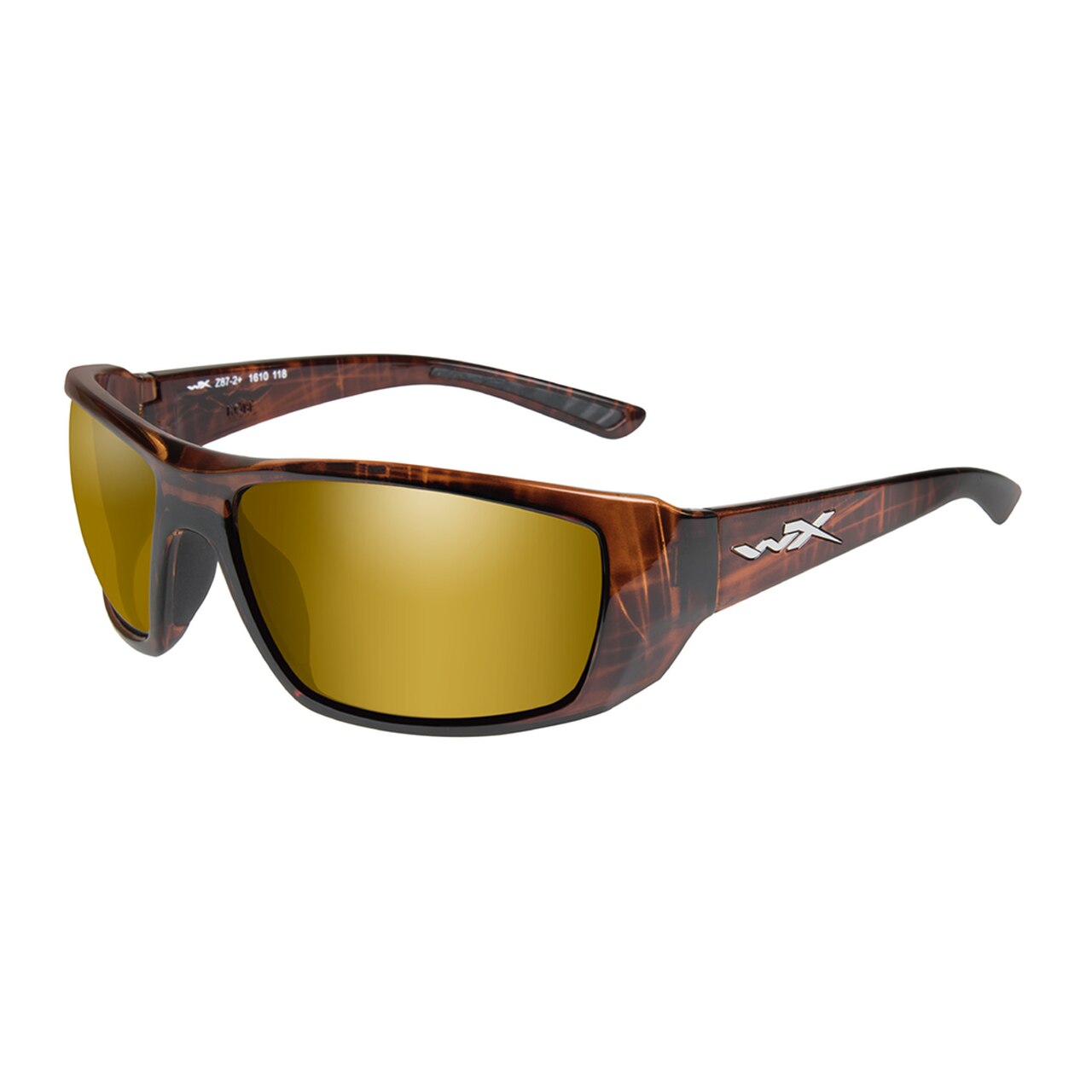 Wiley X Kobe Polarized Gold Mirror Lens Amber Hickory Brown Frame-Tactical Gear UK