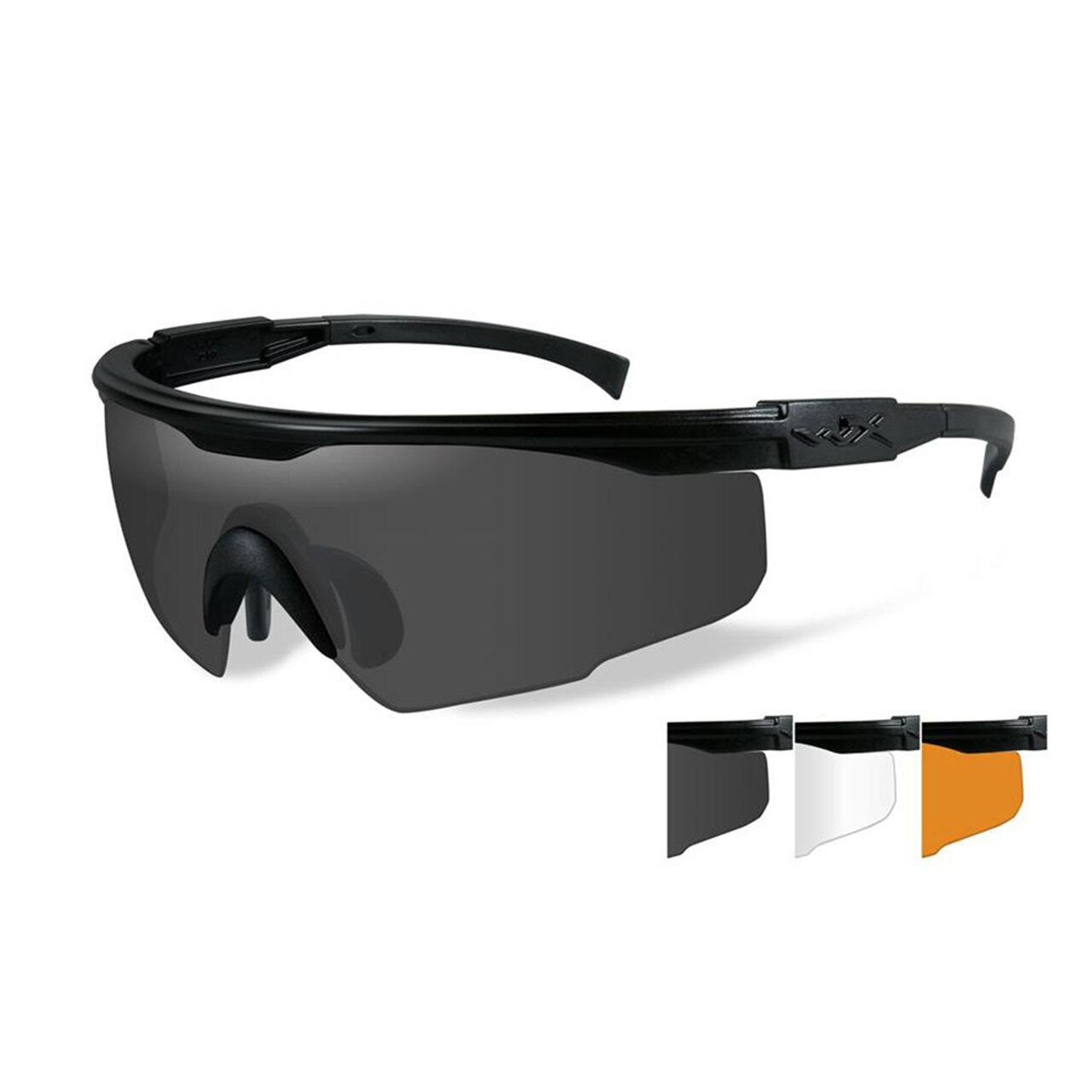 Wiley X PT-1SCL Three Lens Matte Black Frame-Tactical Gear UK