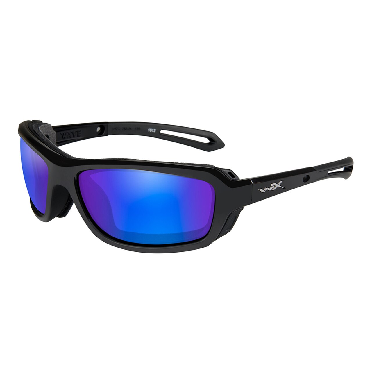 Wiley X Wave Sunglasses Polarised Blue Mirror Gloss Black Frame-Tactical Gear UK