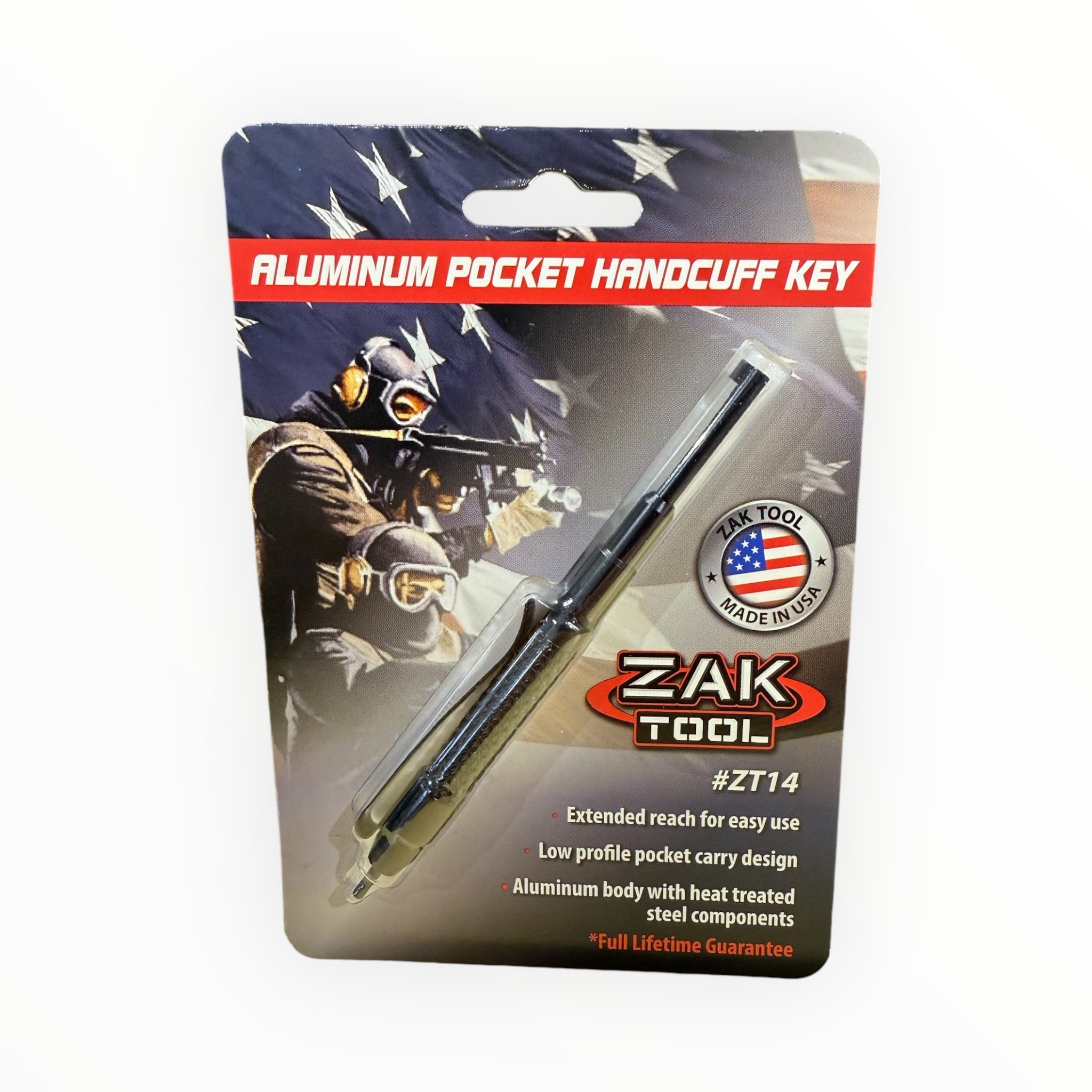 Zak Tool Aluminium Pocket Handcuff Key Black-Tactical Gear UK
