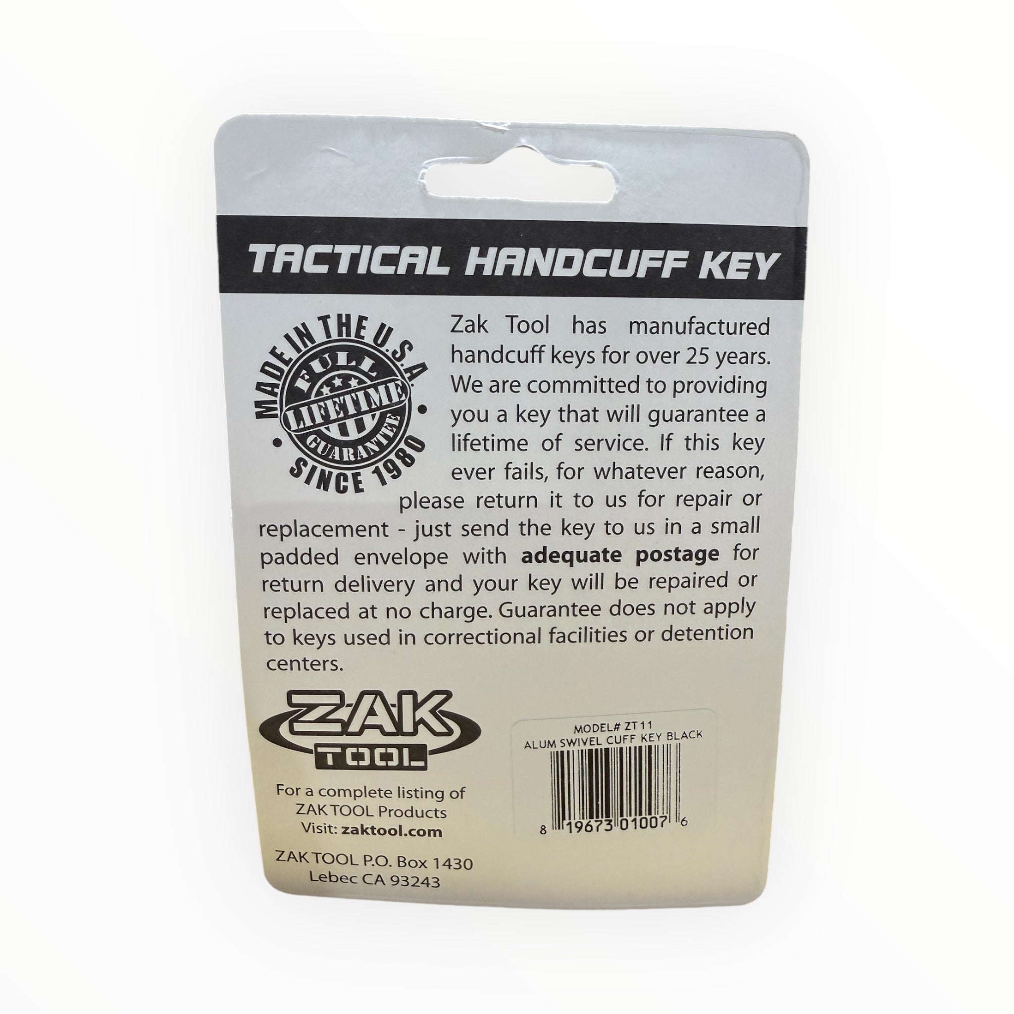 Zak Tool ZT11 Aluminum Swivel Key Black-Tactical Gear UK