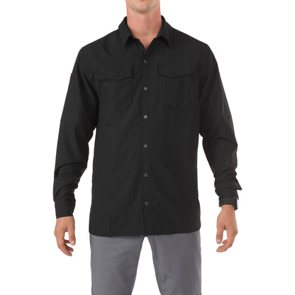5.11 Freedom Flex Woven Long Sleeve Shirt Black-Tactical Gear UK
