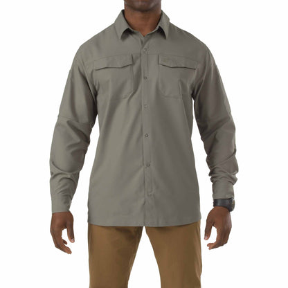 5.11 Freedom Flex Woven Long Sleeve Shirt Sage Green-Tactical Gear UK