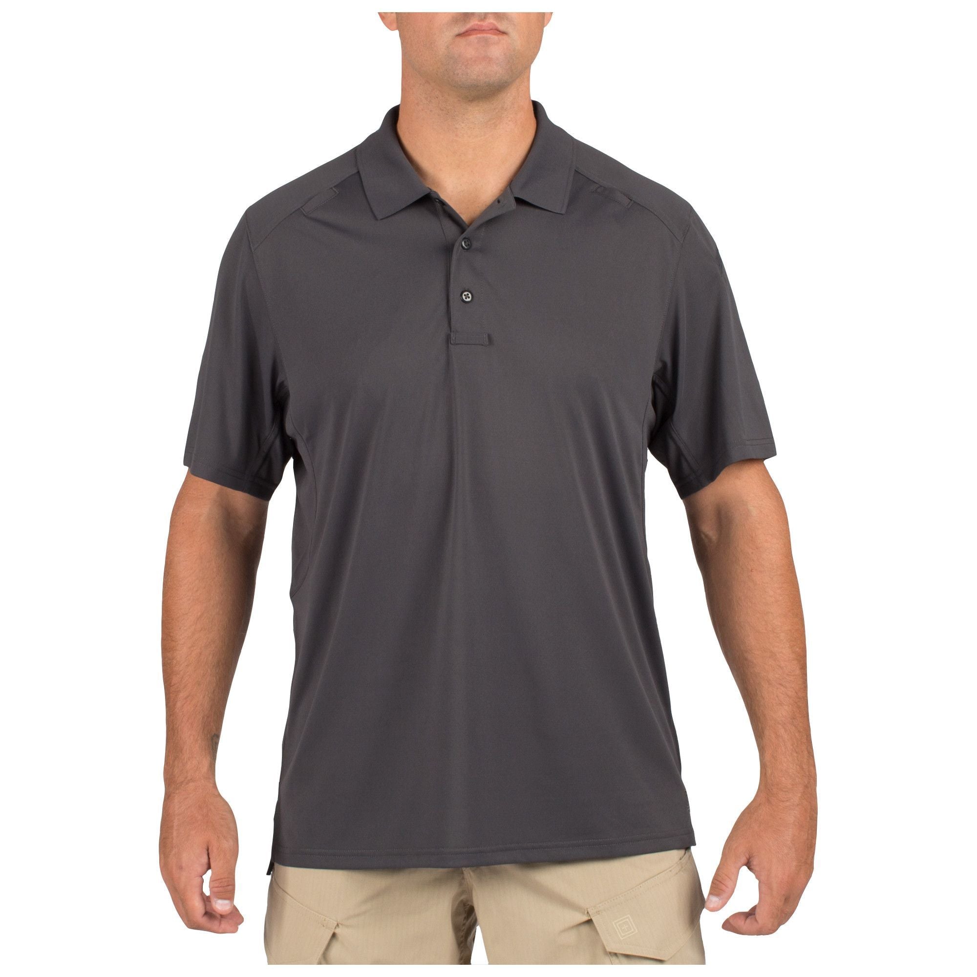 5.11 Helios Short Sleeve Polo Charcoal-Tactical Gear UK