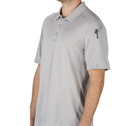 5.11 Helios Short Sleeve Polo Heather Grey-Tactical Gear UK