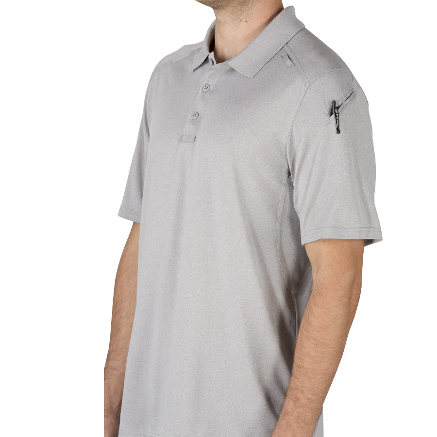 5.11 Helios Short Sleeve Polo Heather Grey-Tactical Gear UK
