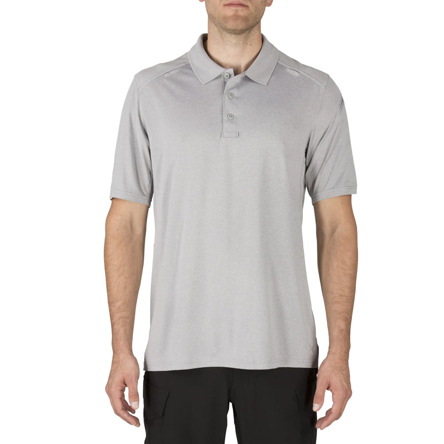 5.11 Helios Short Sleeve Polo Heather Grey-Tactical Gear UK