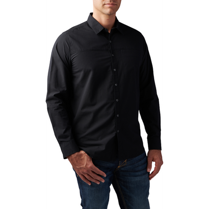5.11 Igor Solid Long Sleeve Shirt Black-Tactical Gear UK