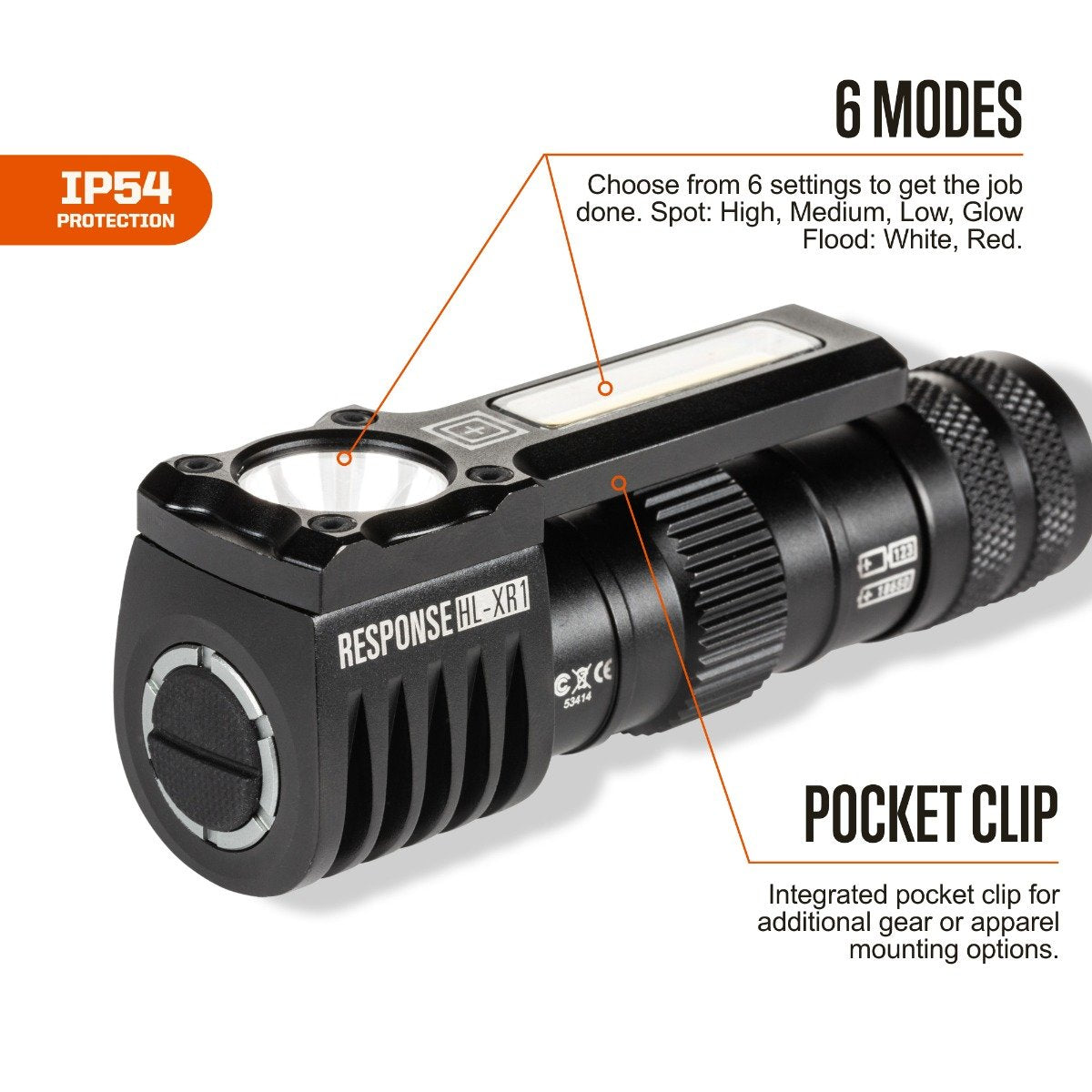 5.11 Response HL XR1 1000 Lumens LED Headlamp-Tactical Gear UK