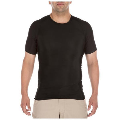 5.11 Tactical Antimicrobial Tight Crew Short Sleeve Shirt Black-Tactical Gear UK