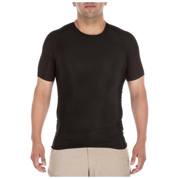 5.11 Tactical Antimicrobial Tight Crew Short Sleeve Shirt Black-Tactical Gear UK