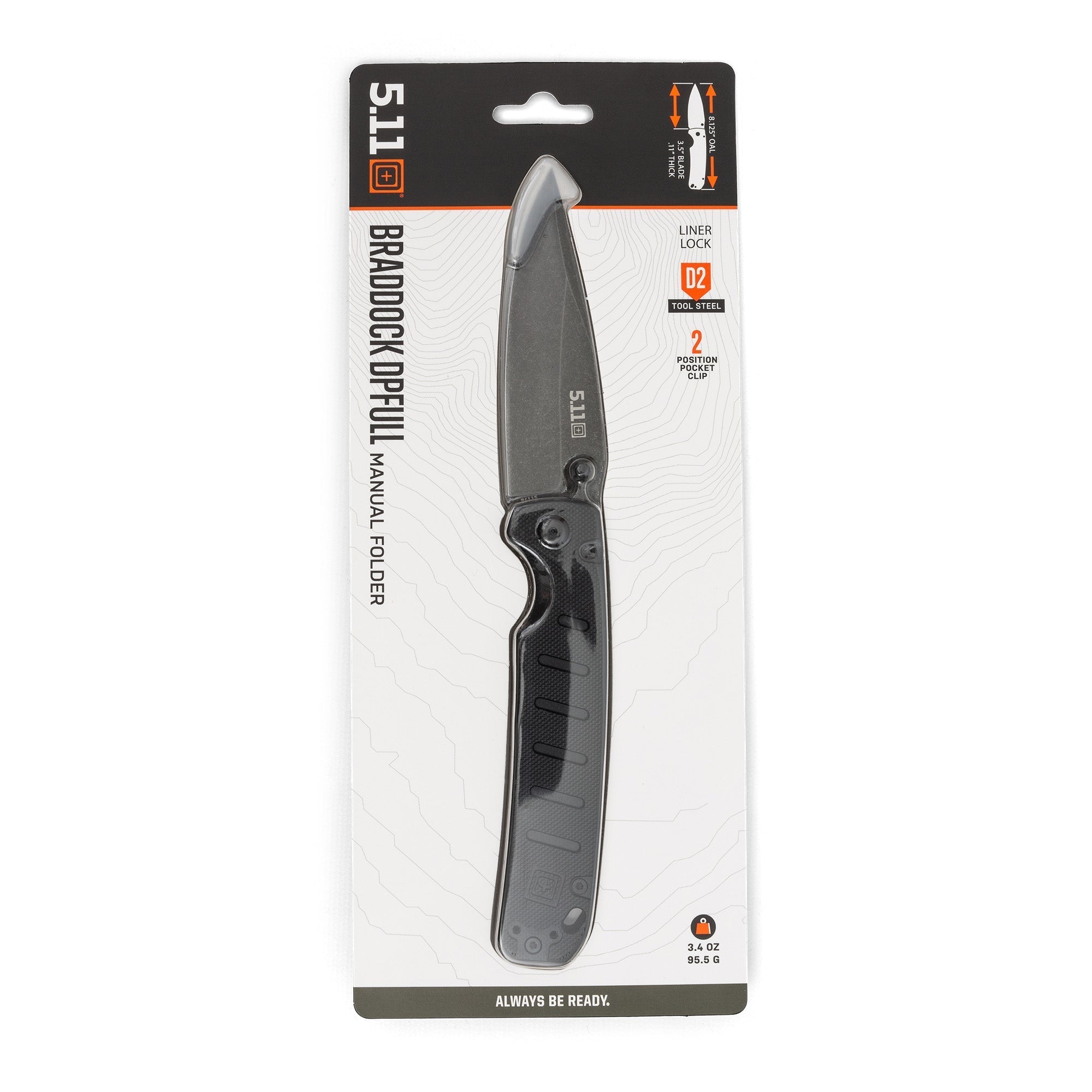 5.11 Tactical Braddock DP Full Knife-Tactical Gear UK