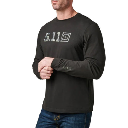 5.11 Tactical Camo Logo Fill Long Sleeve Tee-Tactical Gear UK