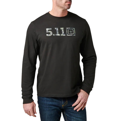 5.11 Tactical Camo Logo Fill Long Sleeve Tee-Tactical Gear UK