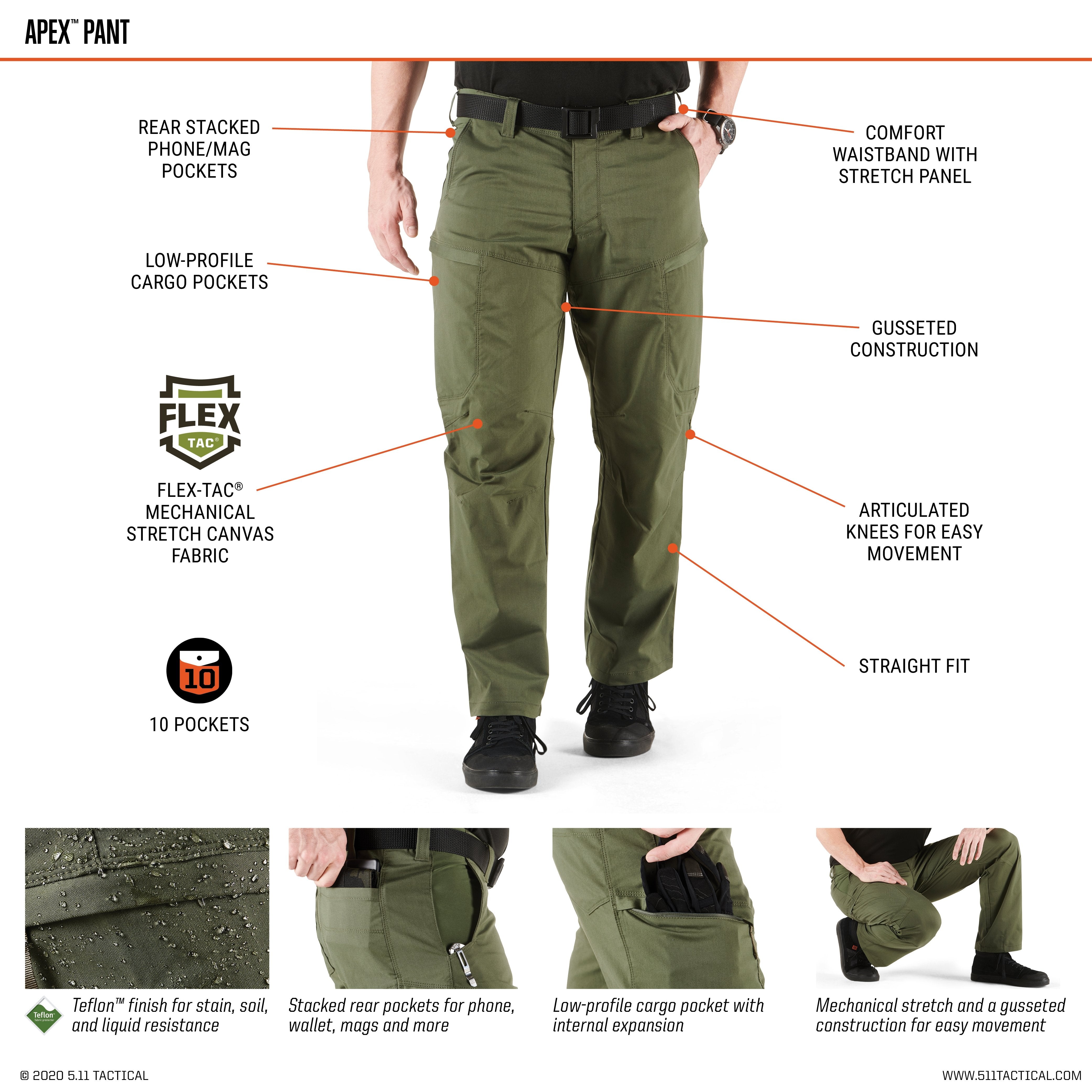 5.11 Tactical Covert Apex Pant Ranger Green-Tactical Gear UK