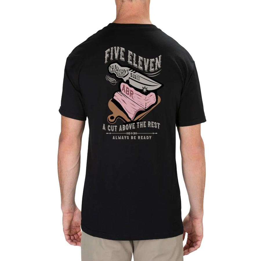 5.11 Tactical Cut Above Tee Short Sleeve Shirt Black-Tactical Gear UK