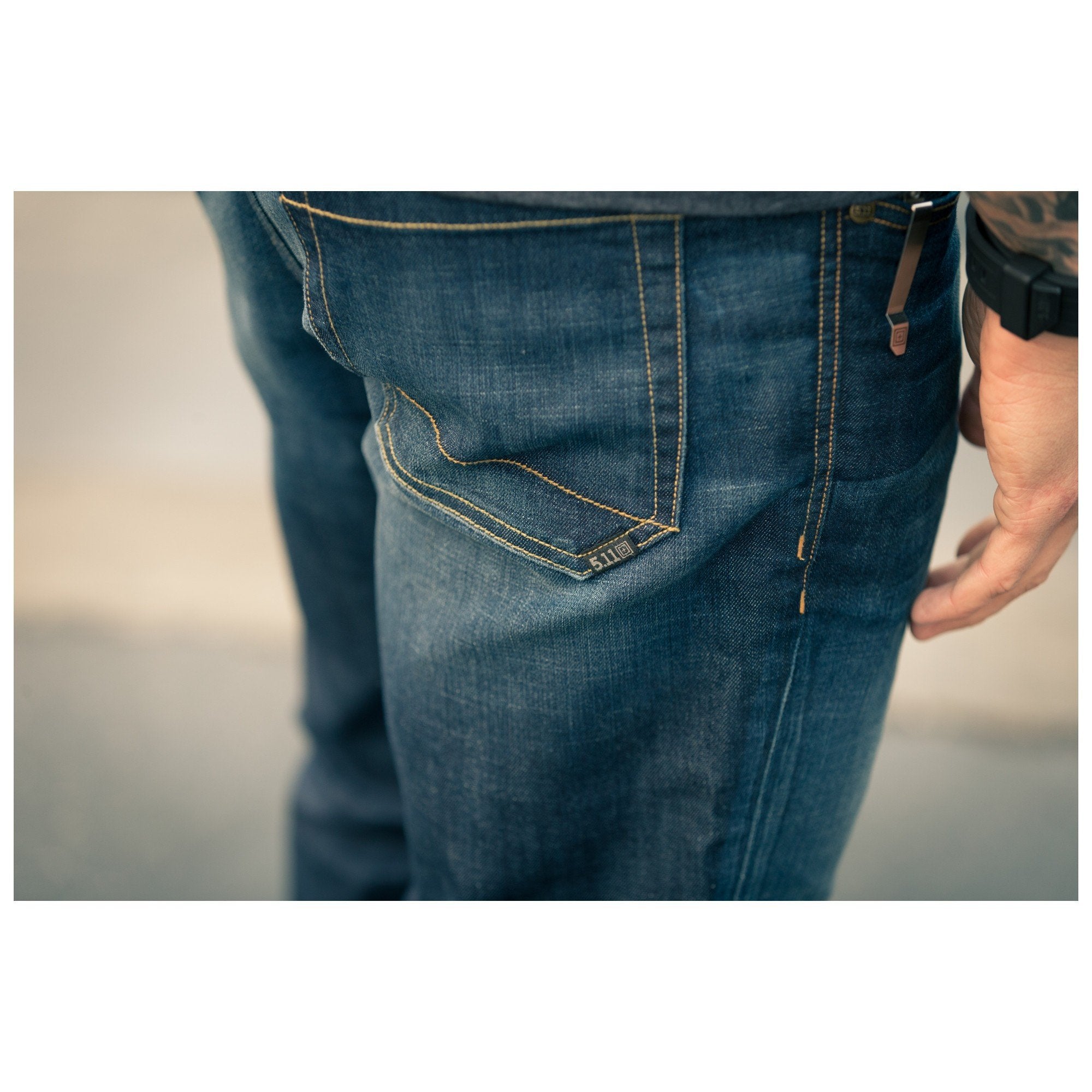 5.11 Tactical Defender Flex Slim Jeans Dark Wash Indigo-Tactical Gear UK