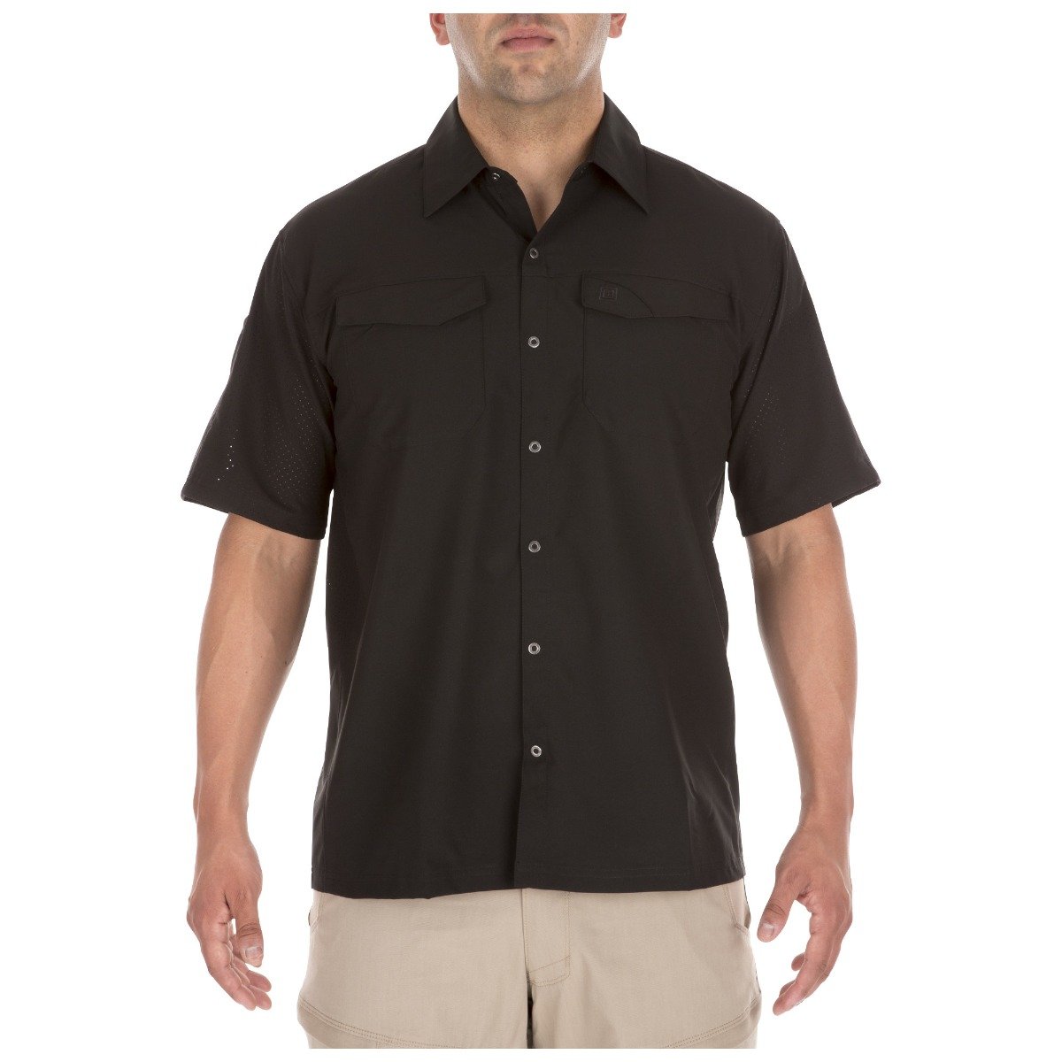 5.11 Tactical Freedom Flex Woven Short Sleeve Shirt Black-Tactical Gear UK