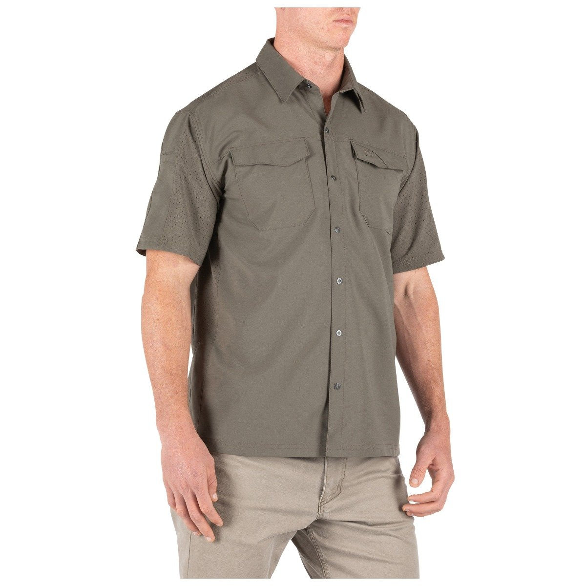 5.11 Tactical Freedom Flex Woven Short Sleeve Shirt Ranger Green-Tactical Gear UK