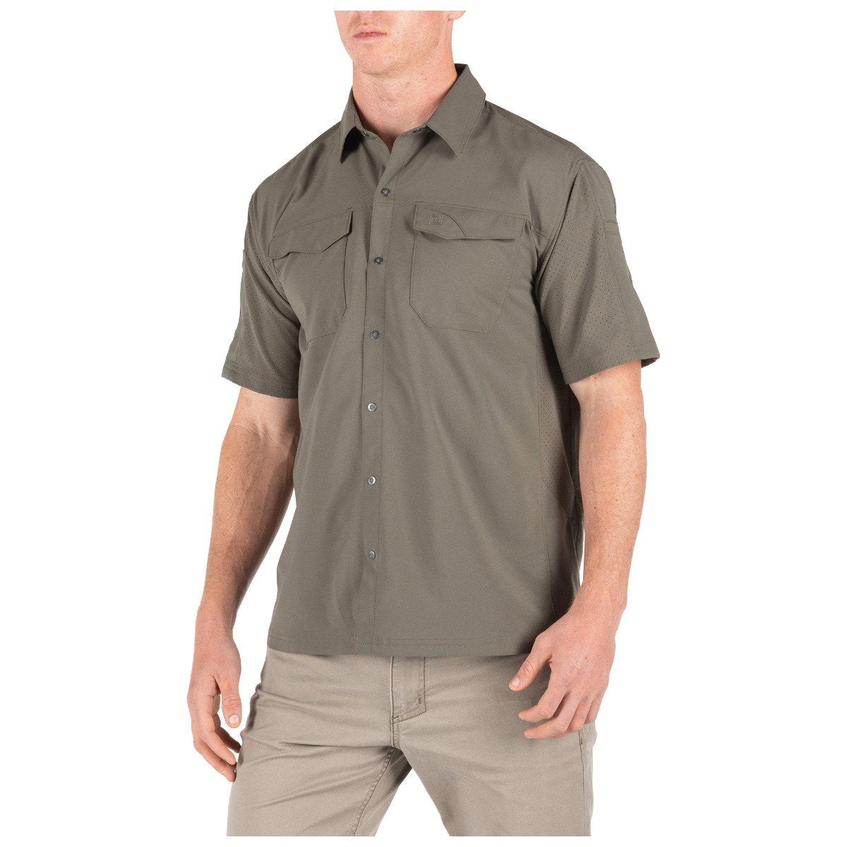 5.11 Tactical Freedom Flex Woven Short Sleeve Shirt Ranger Green-Tactical Gear UK