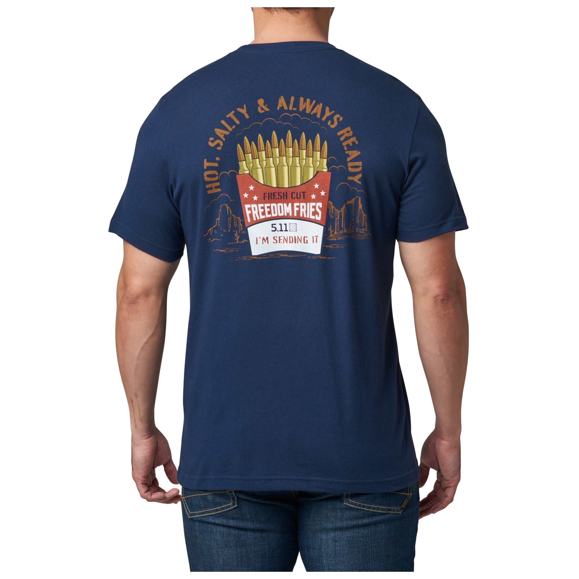 5.11 Tactical Freedom Fries Tee Pacific Navy-Tactical Gear UK