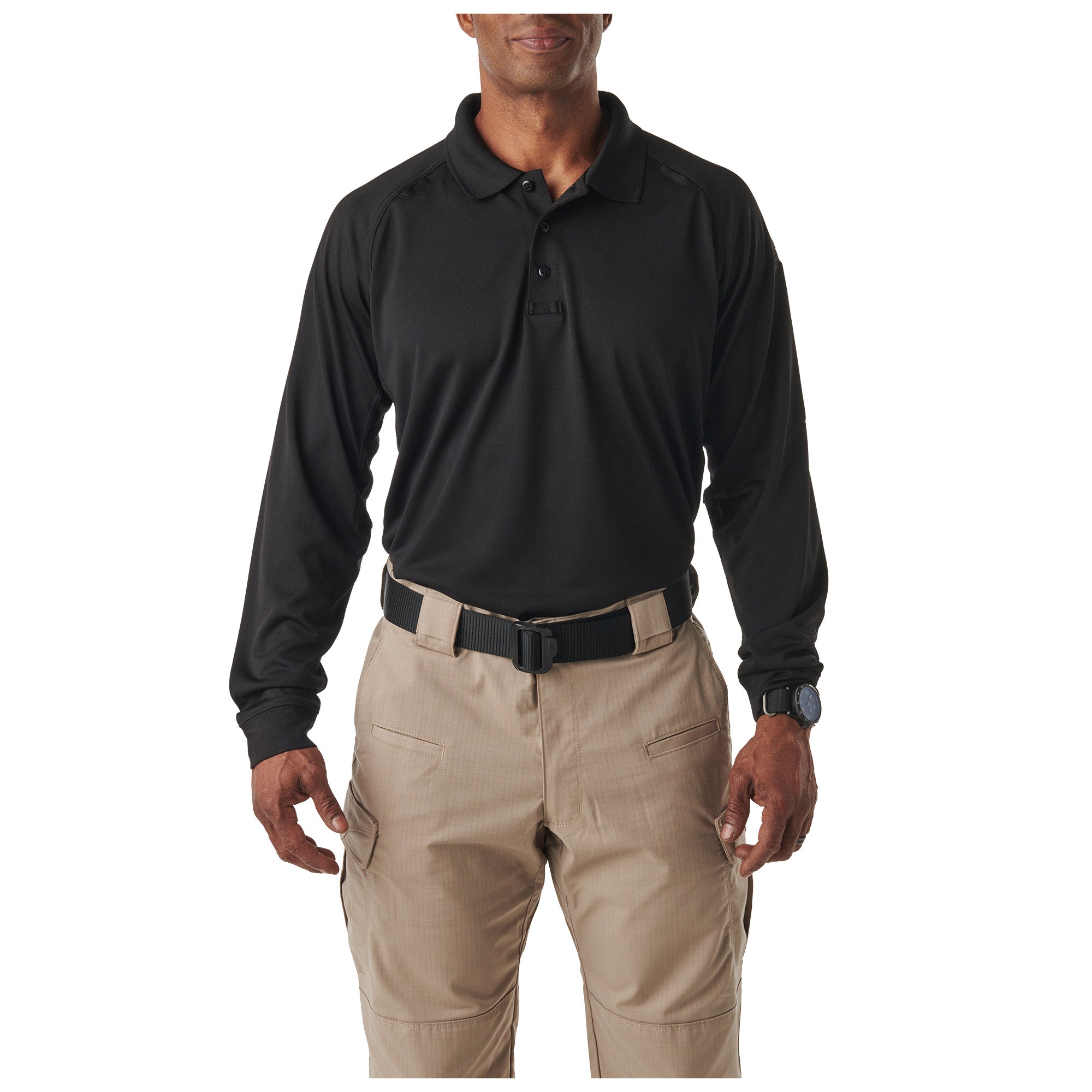 5.11 Tactical Performance Long Sleeve Polo Black-Tactical Gear UK