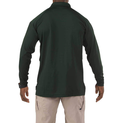5.11 Tactical Performance Long Sleeve Polo Shirts L.E. Green-Tactical Gear UK