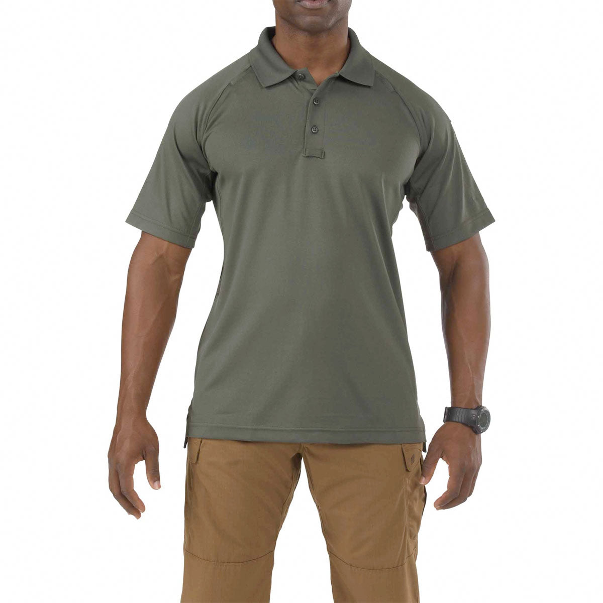 5.11 Tactical Performance Short Sleeve Polo Shirts TDU Green-Tactical Gear UK