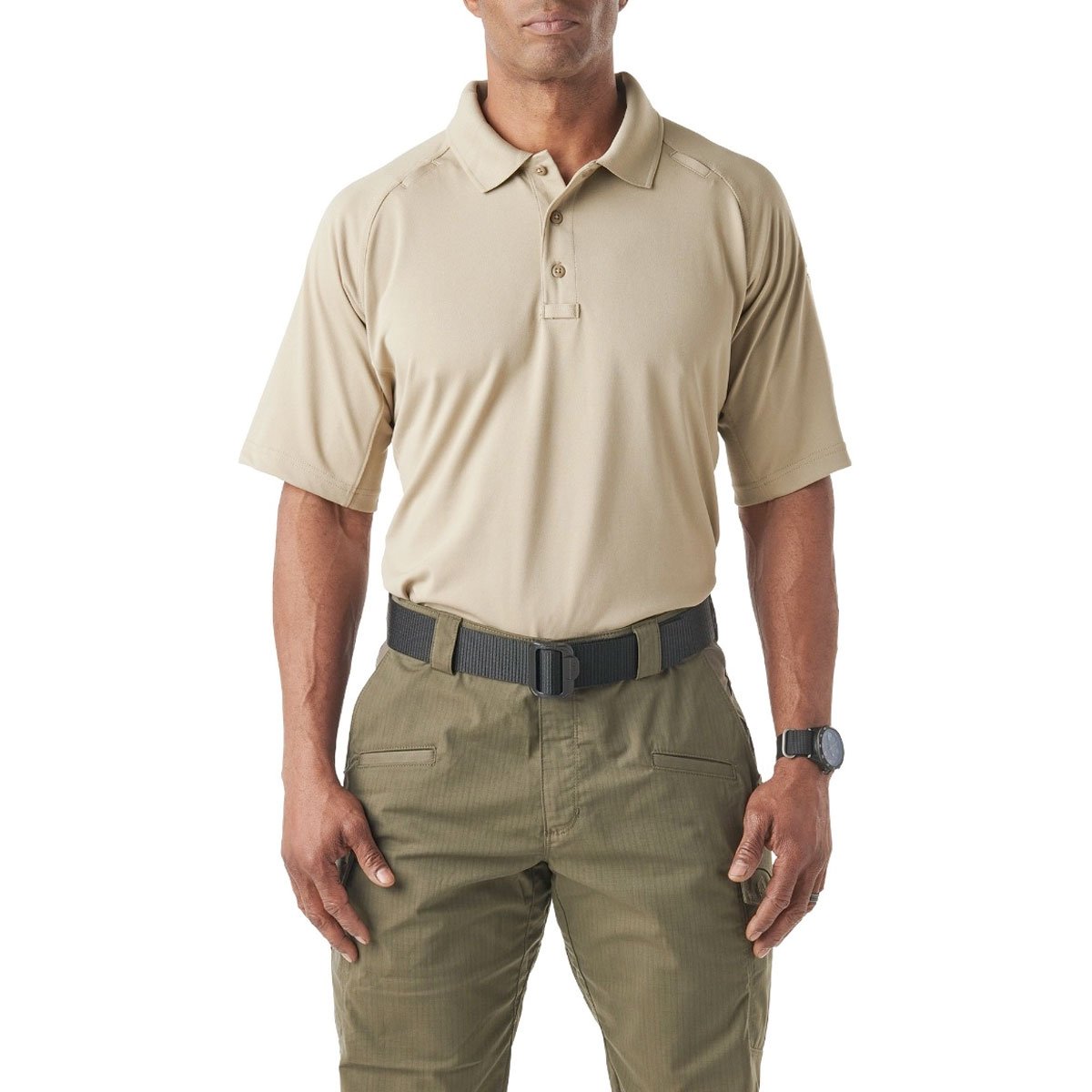 5.11 Tactical Performance Short Sleeve Polo Silver Tan-Tactical Gear UK