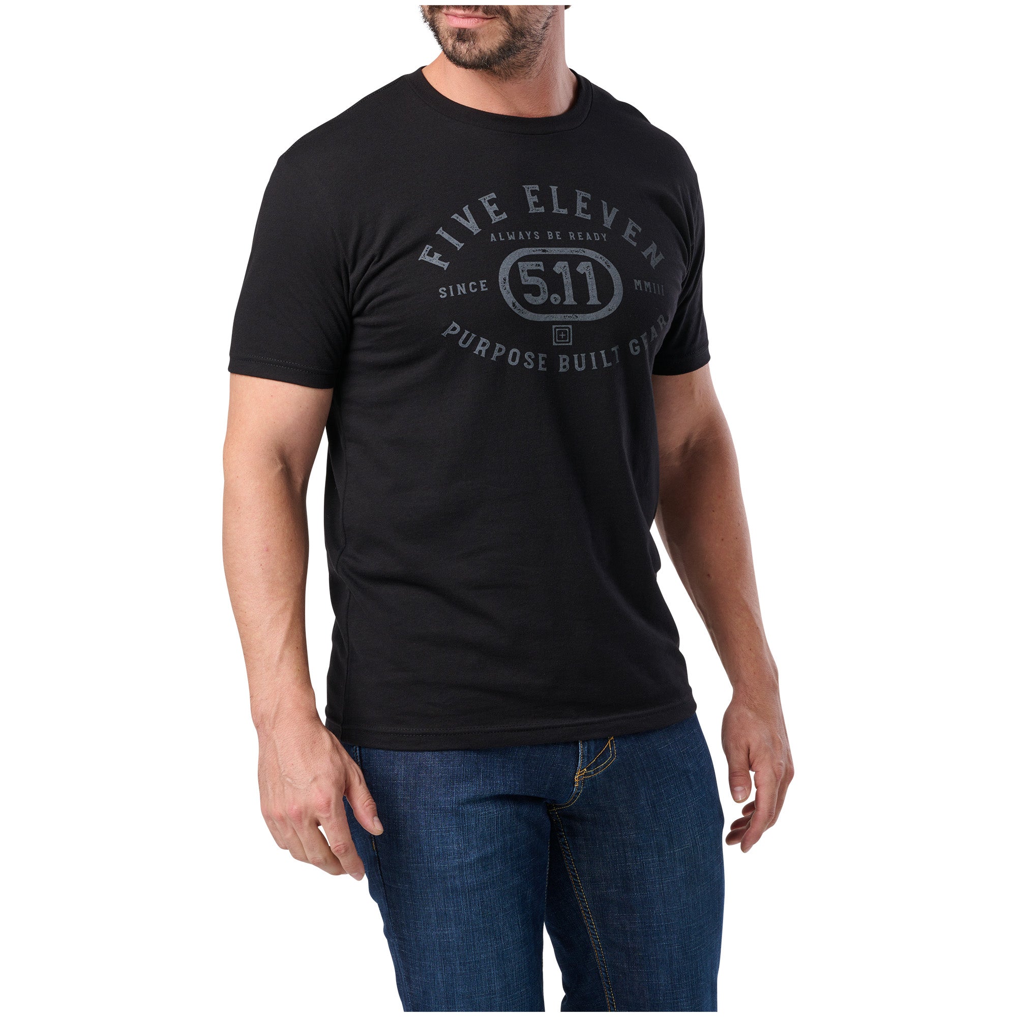 5.11 Tactical Purpose Crest Tee Black-Tactical Gear UK