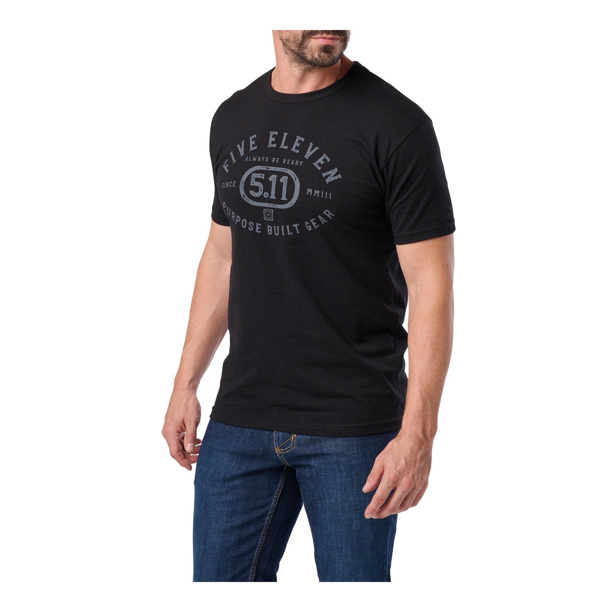 5.11 Tactical Purpose Crest Tee Black-Tactical Gear UK