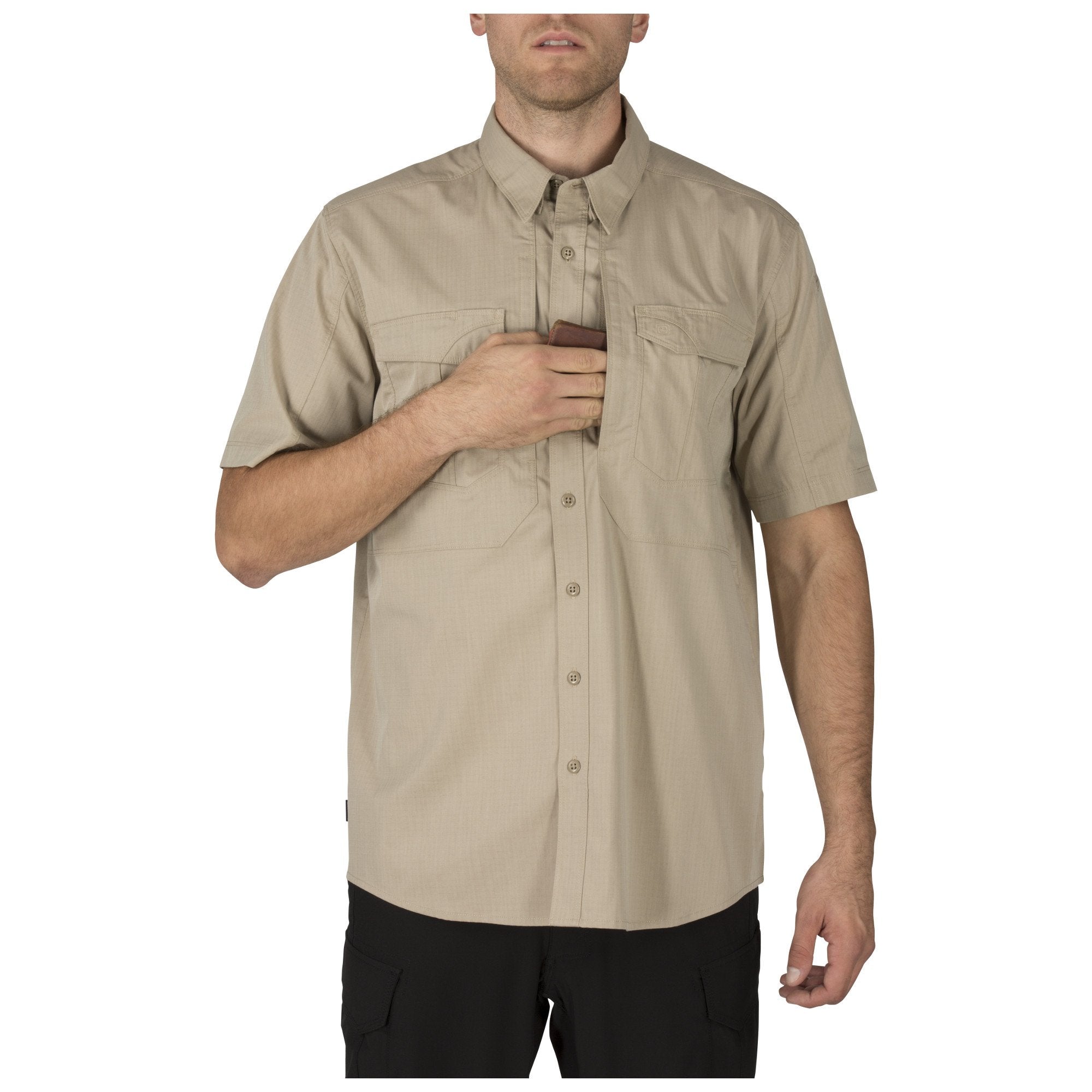 5.11 Tactical Stryke Short Sleeve Shirts Khaki-Tactical Gear UK