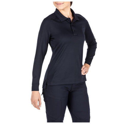 5.11 Tactical Women's Performance Long Sleeve Polo Dark Navy-Tactical Gear UK