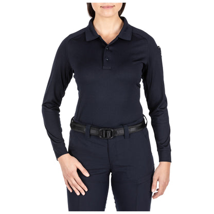 5.11 Tactical Women's Performance Long Sleeve Polo Dark Navy-Tactical Gear UK
