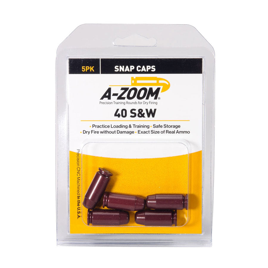 A-Zoom Precision Pistol Snap Caps 40 S&W Pack of 5-Tactical Gear UK