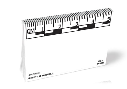Arrowhead Forensics Adhesive Certified Scale Note Pad - White - 5cm/mm - 50/pad A-6781-Tactical Gear UK