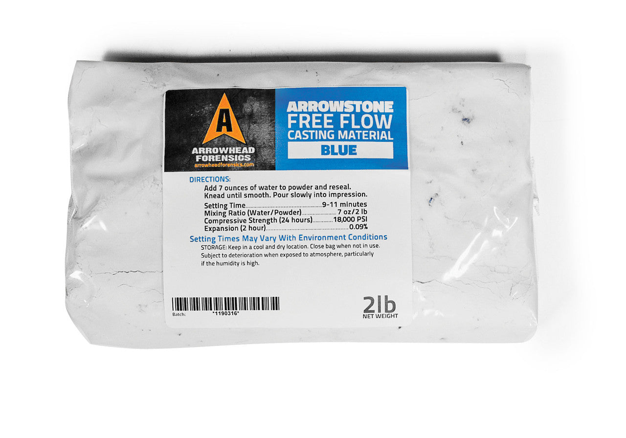 Arrowhead Forensics Arrowstone Free Flow Casting Material Single Use Bags Blue 2 lbs A-5067-Tactical Gear UK