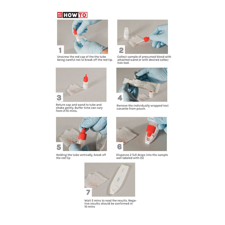 Arrowhead Forensics Hexagon Obti Human Blood Test-Tactical Gear UK