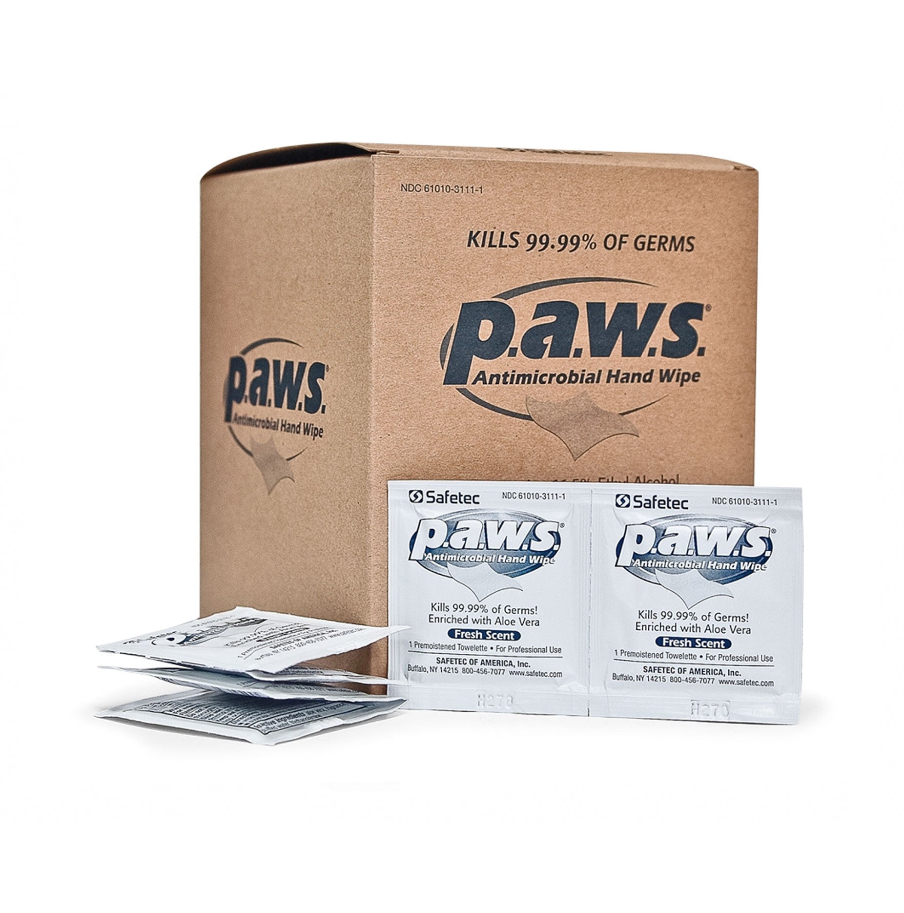 Arrowhead Forensics Paws Antimicrobial Hand Wipes - 100 individually wrapped wipes/box-Tactical Gear UK