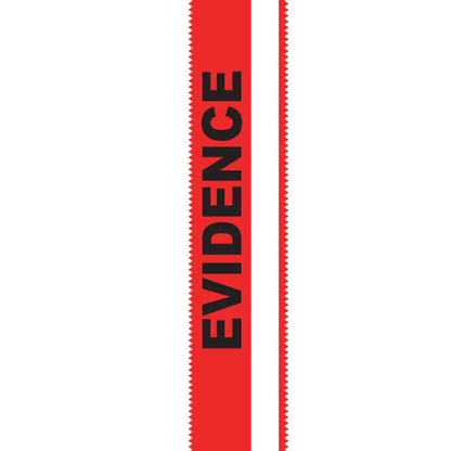 Arrowhead Forensics SealGuard Split Back Evidence Tape Red/White Stripe ”Evidence” Imprint - 1.375" x 108'-Tactical Gear UK