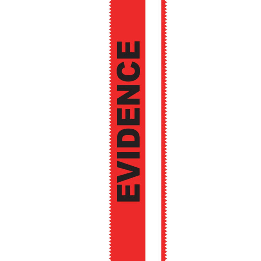 Arrowhead Forensics SealGuard Split Back Evidence Tape Red/White Stripe ”Evidence” Imprint - 1.375" x 108'-Tactical Gear UK