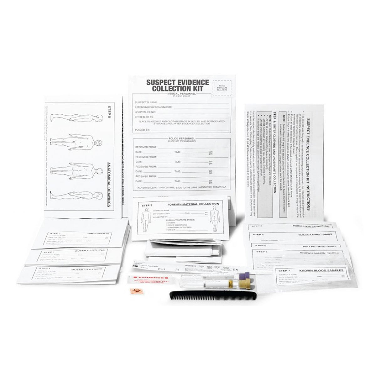 Arrowhead Forensics Sexual Assault Suspect Evidence Collection Kit-Tactical Gear UK
