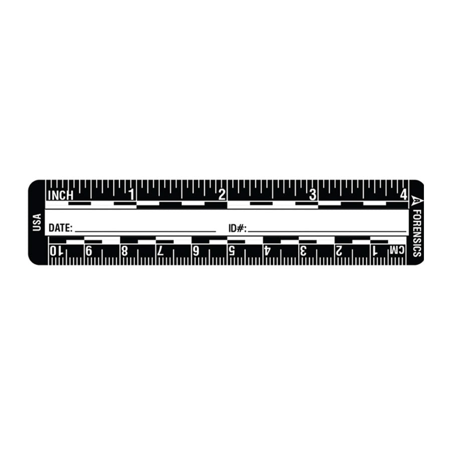 Arrowhead Forensics SureSeal Adhesive Photo Scales Black - 4"/10 cm - 200/roll-Tactical Gear UK