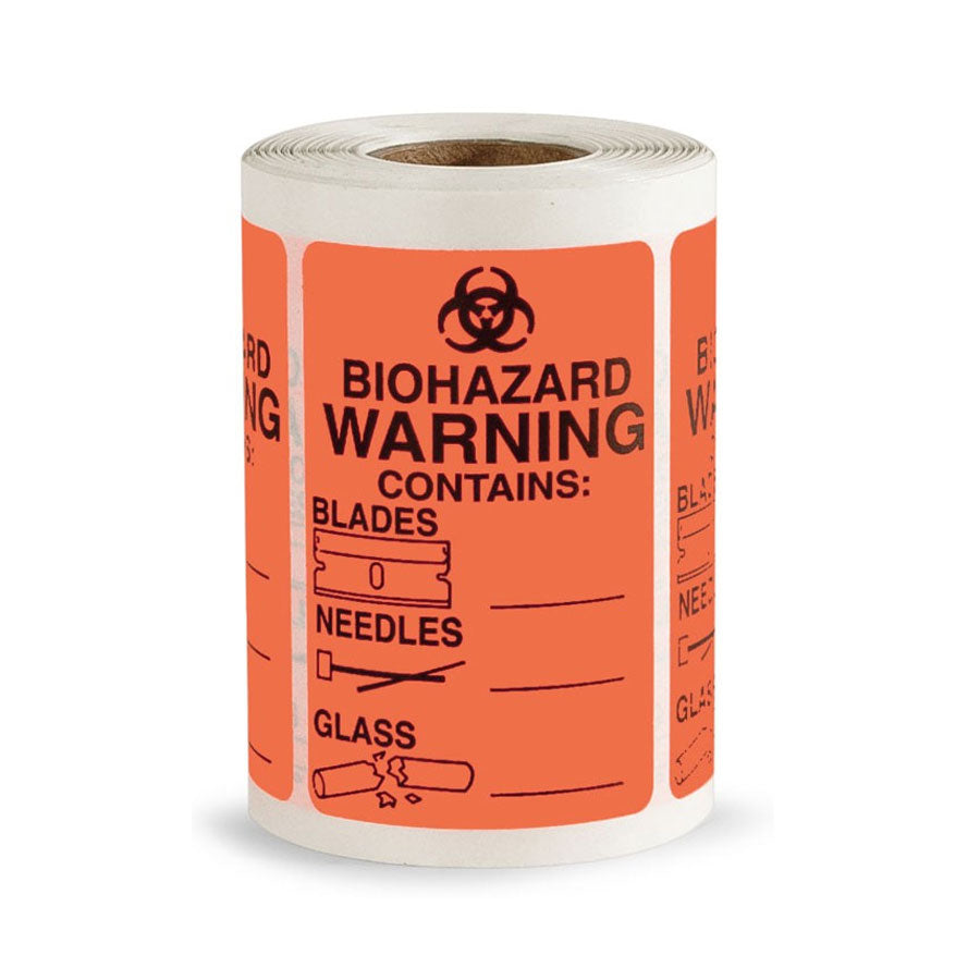 Arrowhead Forensics Sureseal Biohazard Label 3” x 2” - 250/roll-Tactical Gear UK