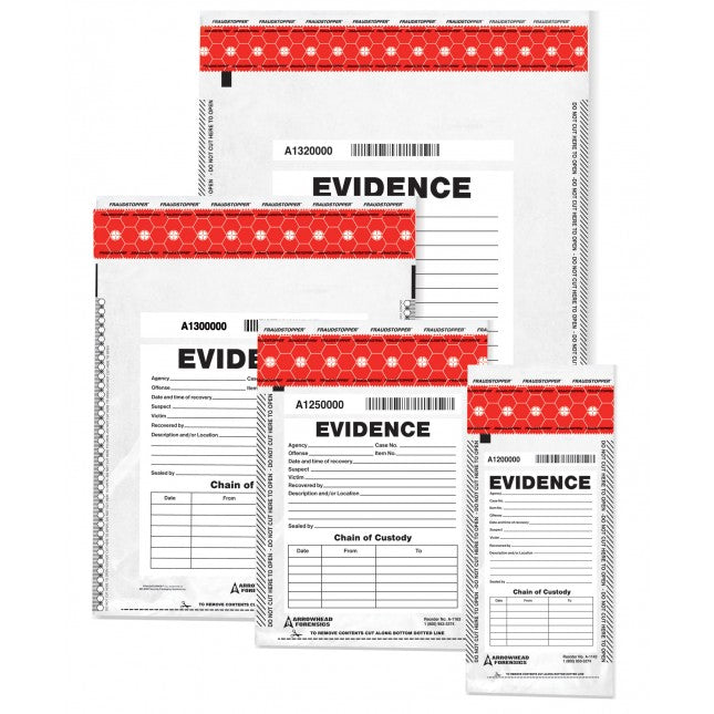 Arrowhead Forensics SureSeal Tamper Indicating Evidence Bags-Tactical Gear UK