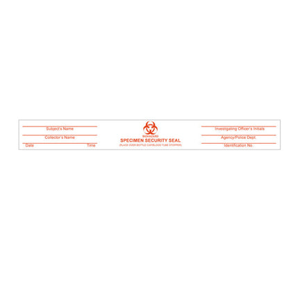 Arrowhead Forensics SureSeal™ Blood Tube Specimen Security Seal - 1" x 7.125" - 100/pk-Tactical Gear UK