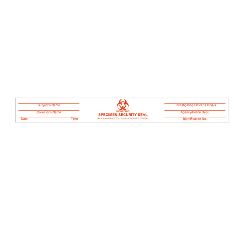 Arrowhead Forensics SureSeal™ Blood Tube Specimen Security Seal - 1" x 7.125" - 100/pk-Tactical Gear UK