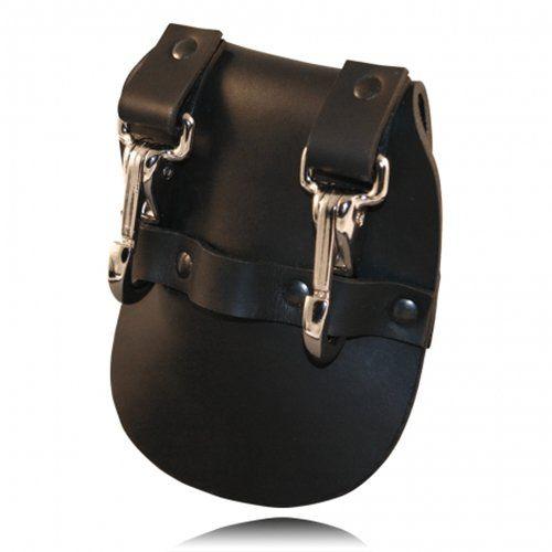 Boston Leather Jailers Double Key Holder Plain Black Leather-Tactical Gear UK
