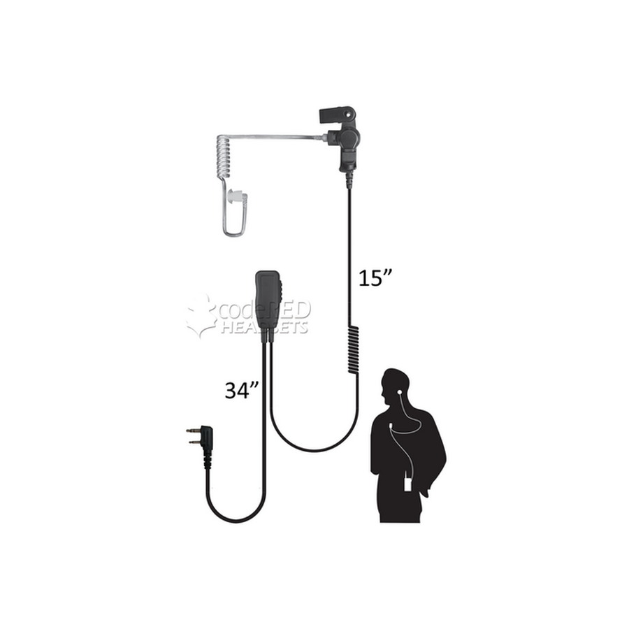 Code Red Headsets Sherlock Single Wire Acoustic Tube Earpiece-Tactical Gear UK
